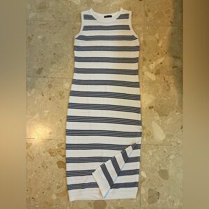 Knit Striped Sleeveless Dress